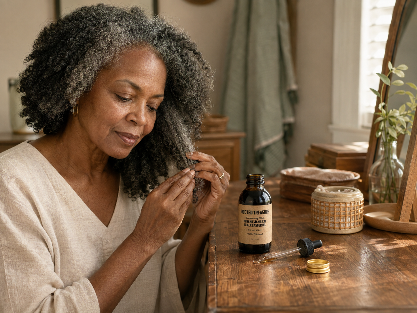 How to Use Jamaican Black Castor Oil on Gray and Silver Hair