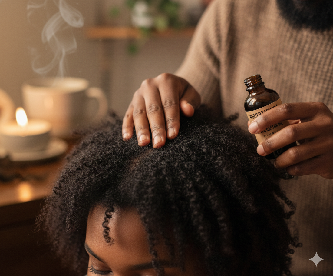 Scalp Therapy for the Cold Months: Nourishing with Jamaican Black Castor Oil