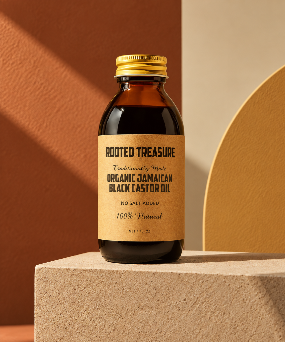 Rooted Treasure Jamaican Black Castor Oil — one bottle