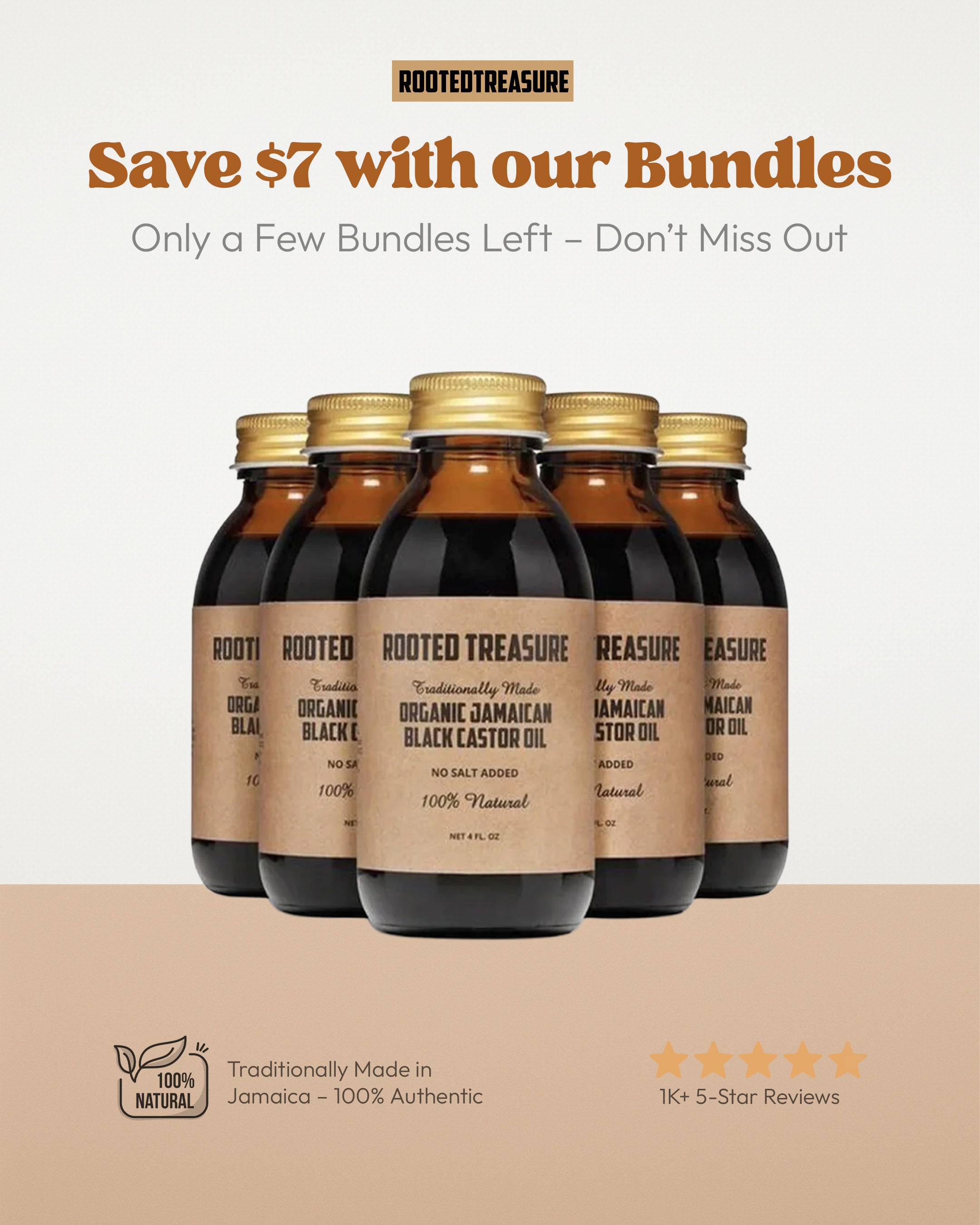 Organic Pure Jamaican Black Castor Oil  4oz