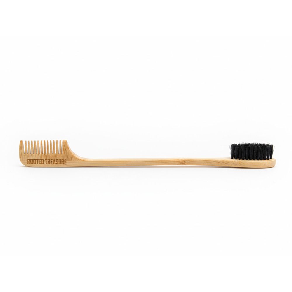 ROOTED TREASURE’s Bamboo Edge Brush + Comb