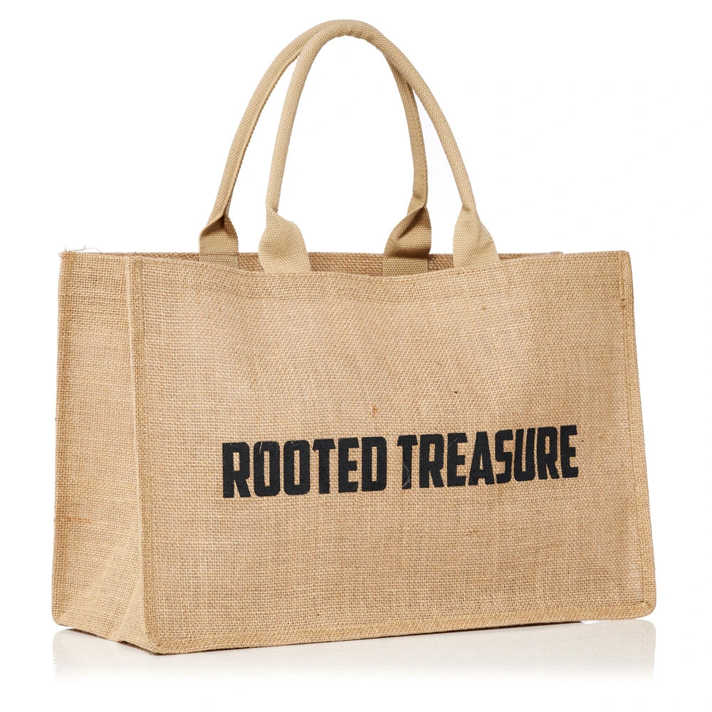 Rooted Treasure's Large Natural Jute Tote